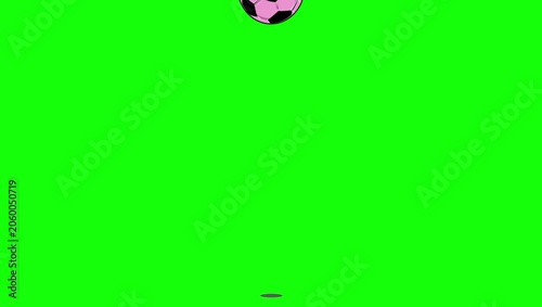 Soccer Flying on Green Screen Chroma Key Background