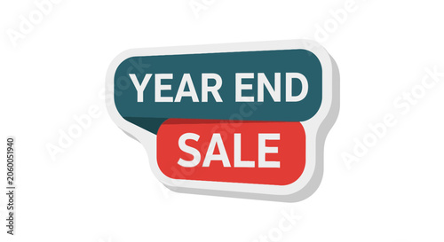 Year end sale discount sticker icon.