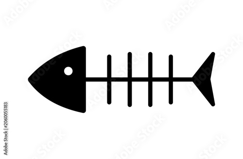 Canvastavla 魚の骨のシンプルなイラスト