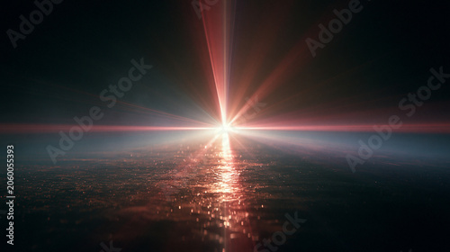 Rose Pink and Champagne Cinematic Anamorphic Lens Flare