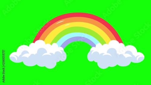 Clouds Dynamic Isolated Green Screen Stock Video