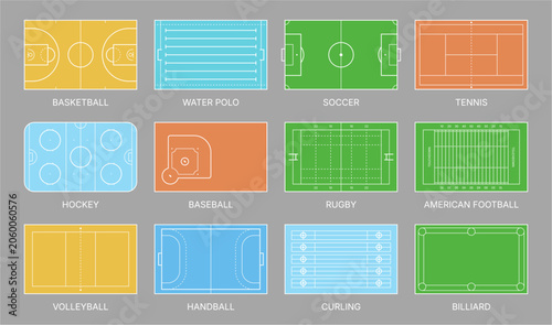 Foto Sport fields with athletic games