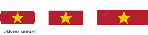 Foto Vietnam flag variations with yellow star on red background