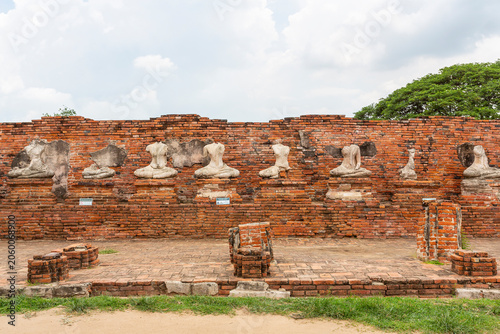 Ancient Prangs and Chedis of Wat Chai Watthanaram with Tourists, Ayutthaya