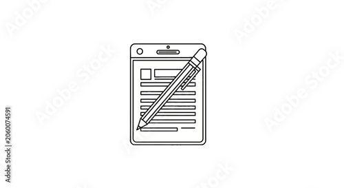 Obraz na plátne A pen on a notepad paper.