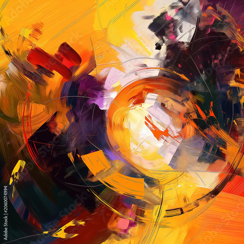 Abstract fluid background with swirling glossy 3D ribbons and vibrant neon colors