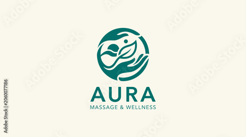 Massage and wellness center logo design.