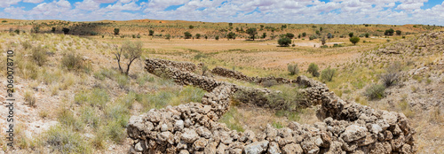 Принти на полотні Ruins of Auchterlonie-Jaggers farmstead, colonial heritage site, Kalahari