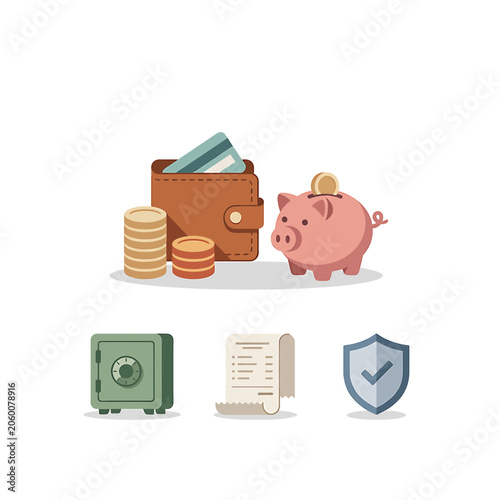 Financial security and savings concept.