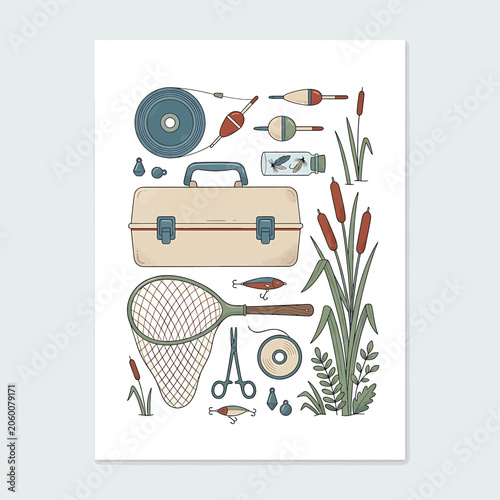 Fishing gear and tackle accessories.