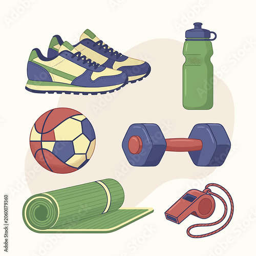 Fitness equipment and sport accessories.