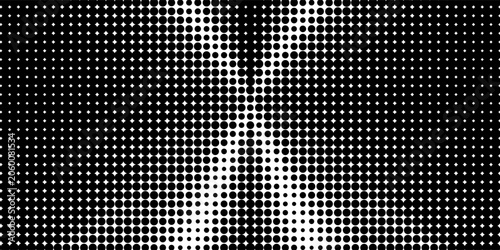 Εκτύπωση καμβά Halftone Radial Light Cross Abstract Black and White Background Texture