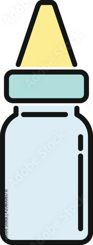 Bild auf Leinwand Eye dropper bottle icon representing medical care and therapy
