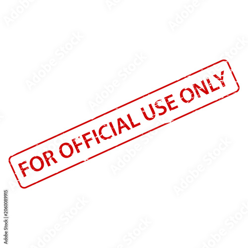 Vászonkép Red for official use only vector illustration with distressed