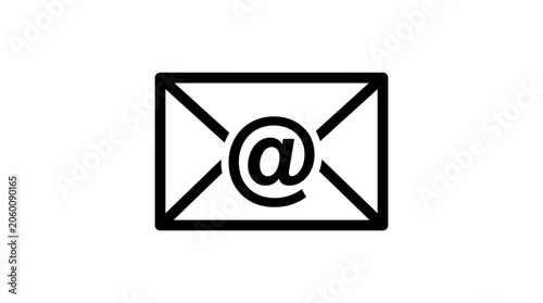 Email icon with at symbol.
