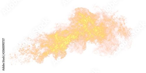 Fotografie Transparent png of realistic fiery fire flame effect overlay in bright gold colo