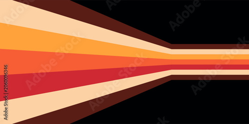 70s retro abstract vector background. Colorful 1970s vintage grunge style wallpaper with lines, stripes, curved shapes. vector.