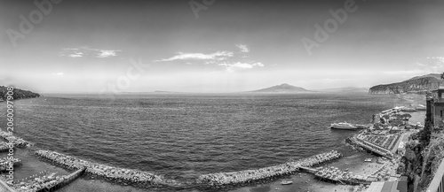 Scenic view of the Bay of Naples from Sorrento, Italy