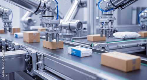 Fotografie Robotic gripper orderpicking