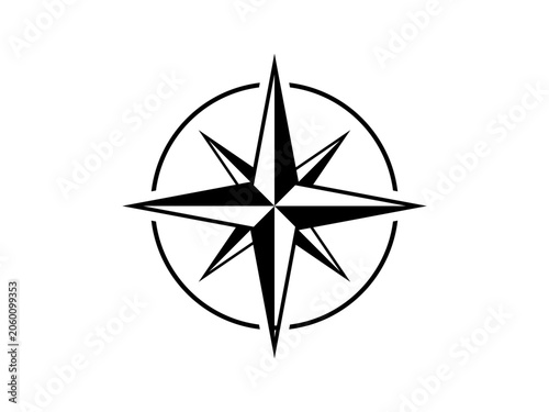 Compass Rose Navigation Logo Vector Adventure Travel Business