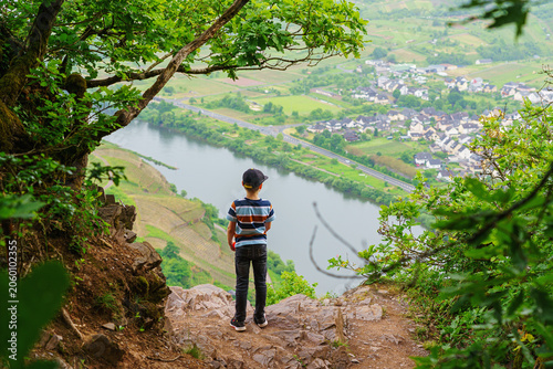 Bild auf Leinwand hiking on the Mosel, zell - Mosel loop from above