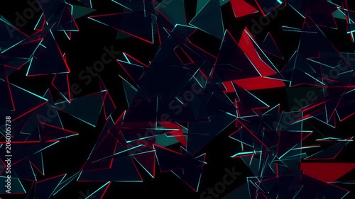 Abstract Neon Triangle Shapes Futuristic Geometric Background