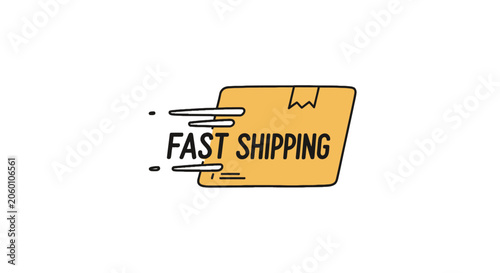 Canvastavla Fast Shipping Delivery Service Label Icon.