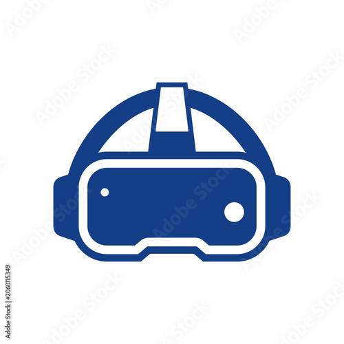 Virtual reality headset icon isolated on transparent background