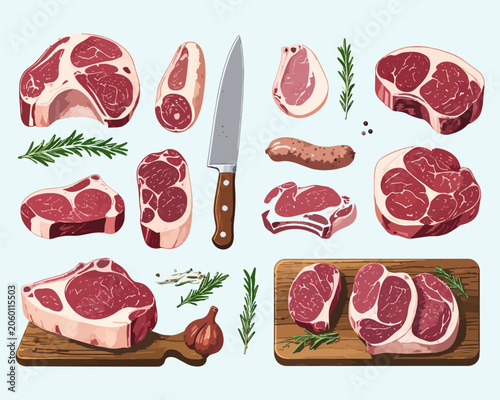 Luxury Butcher Shop Vector