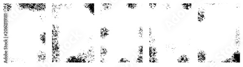 Obraz na plátně Gritty spray paint frames with grainy noise texture and stencil corners