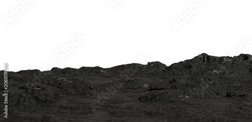 Black Volcanic Rock Terrain 
