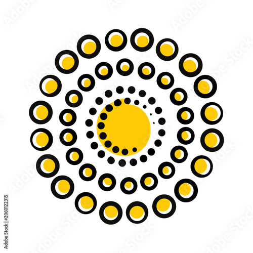 abstract yellow flower