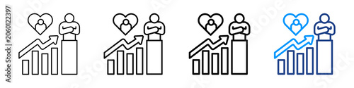 Life Improvement Icon Different Style Outline Collection Set.
