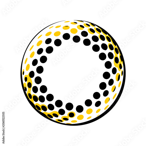 yellow round frame