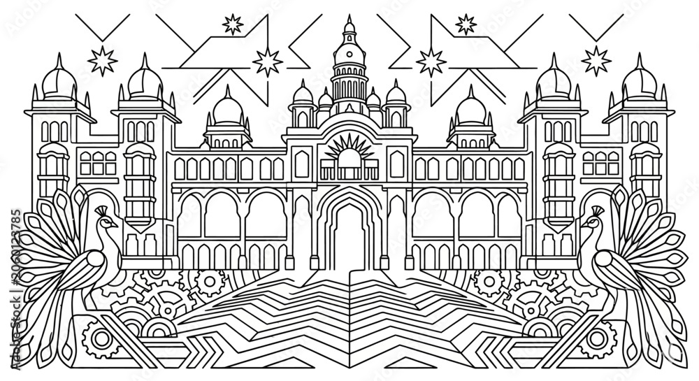 Fototapeta premium Mysuru Palace Architectural Wonder of South India