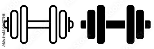Foto dumbbell fitness workout icon vector