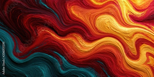 Vivid abstract flow of color and motion