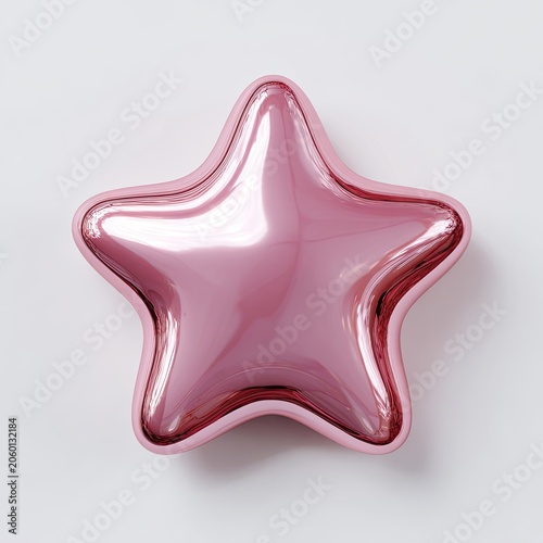 Shiny Pink Star Balloon Decoration for Celebrations.