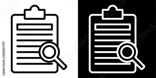 Investigation data icon black and white style collections