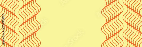 Tableau sur toile Vertical borders with wavy yellow lines