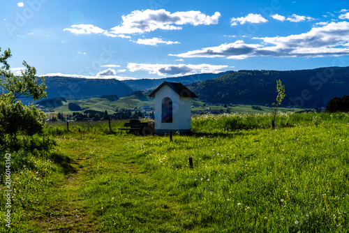 Rural Chapel in Green Mountain Meadow