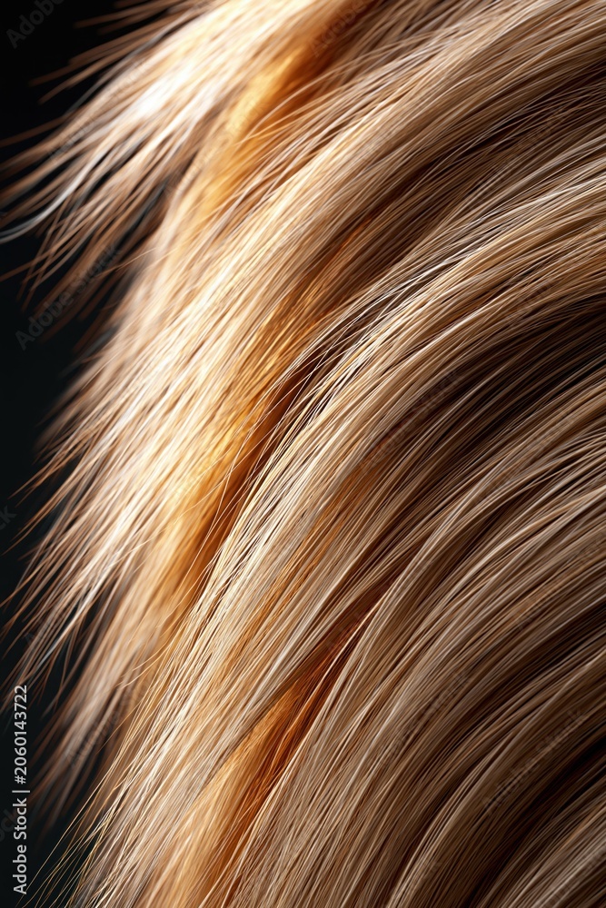 Fototapeta premium Luxurious orange fur detail macro photography