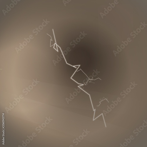 Lightning bolt striking against dark background