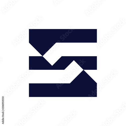 Geometric Letter S House Building Logo