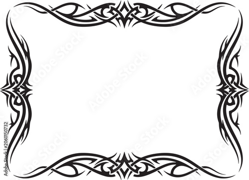 Canvastavla The Tribal gothic frames adorn the borders of an ancient mysterious illustration