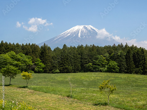 Obraz na plátně Mount Fuji as seen from Asagiri Plateau Mount Fuji Observatory, Nebara, Fujinomi