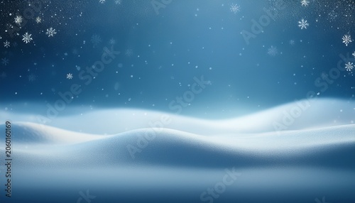 Beautiful Ultrawide Background Image Of Light Snowfall Falling Over Of Snowdrifts