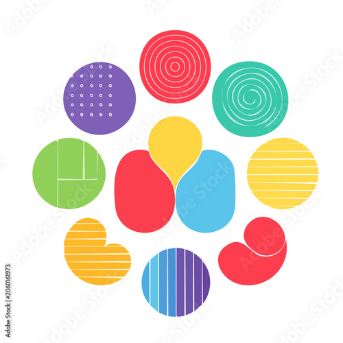 Flat design abstract geometric shapes vector