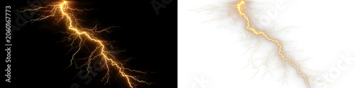 фотографія Electric Orange Storm Flash with Plasma Glow PNG