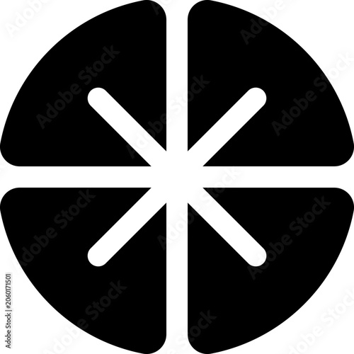 Minimalist Geometric Circle Icon Vector